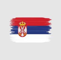 serbiens flagga penseldrag. National flagga vektor