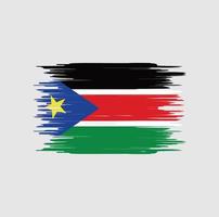 södra sudan flagga penseldrag. National flagga vektor