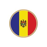 Moldawien-Flagge mit goldenem Rahmen vektor
