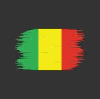 mali flagga penseldrag. National flagga vektor