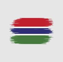 Gambias flagga penseldrag. National flagga vektor