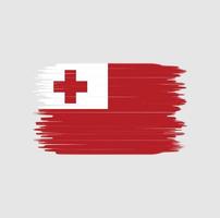 Pinselstrich der Tonga-Flagge. Nationalflagge vektor
