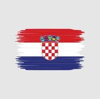 Pinselstrich der kroatischen Flagge. Nationalflagge vektor