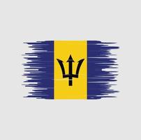 barbados flagge pinselstrich. Nationalflagge vektor