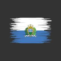 san marino flagge pinselstrich. Nationalflagge vektor