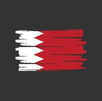 Pinselstriche der Bahrain-Flagge vektor