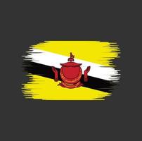 brunei flagga penseldrag. National flagga vektor