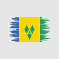 St. Vincent und die Grenadinen-Flaggen-Pinselstrich. Nationalflagge vektor