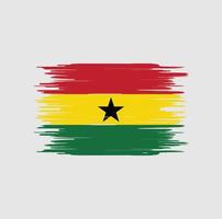 ghana flagga penseldrag. National flagga vektor