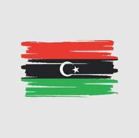 libyens flagga penseldrag vektor