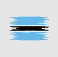 Botswana-Flaggen-Pinselstrich. Nationalflagge vektor