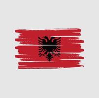 Albaniens flagga penseldrag vektor