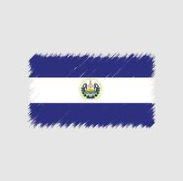 el salvador flagga penseldrag. National flagga vektor