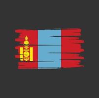 mongoliets flagga penseldrag vektor