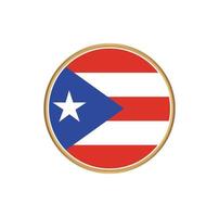 Puerto-Rico-Flagge mit goldenem Rahmen vektor