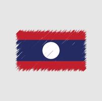 laos flag pinselstrich. Nationalflagge vektor