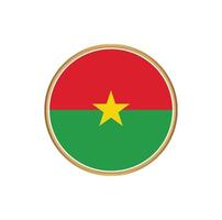 burkina faso flagga med gyllene ram vektor