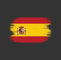 spanien flagga penseldrag. National flagga vektor