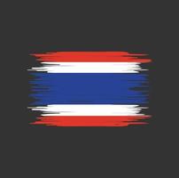 Pinselstrich mit thailändischer Flagge. Nationalflagge vektor