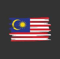 malaysia flagga penseldrag vektor