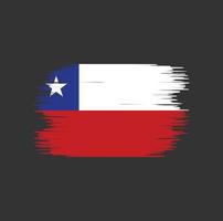 chile flagga penseldrag. National flagga vektor