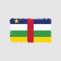 Pinselstrich der zentralafrikanischen Flagge. Nationalflagge vektor