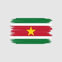 Surinam-Flaggen-Pinselstrich. Nationalflagge vektor