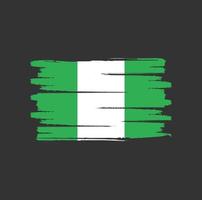 Pinselstriche der Nigeria-Flagge vektor