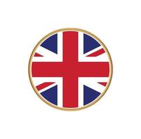Storbritannien flagga med gyllene ram vektor