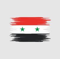 Pinselstrich der syrischen Flagge. Nationalflagge vektor