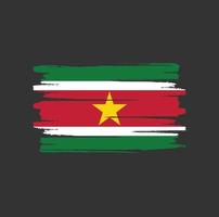 Pinselstriche der Surinam-Flagge vektor