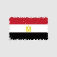 ägyptische flagge pinselstrich. Nationalflagge vektor
