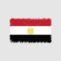 Egyptens flagga penseldrag. National flagga vektor