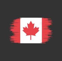 Pinselstrich der kanadischen Flagge. Nationalflagge vektor