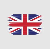 Pinselstrich der Flagge des Vereinigten Königreichs. Nationalflagge vektor