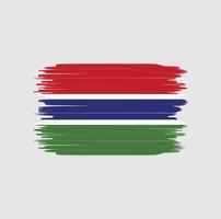Gambias flagga penseldrag. National flagga vektor