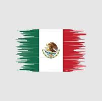 mexico flagga penseldrag. National flagga vektor