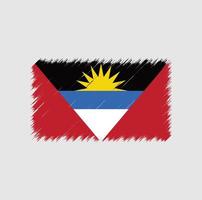 penseldrag för antigua och barbudas flagga. National flagga vektor