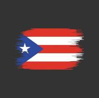 puerto rico flagge pinselstrich. Nationalflagge vektor