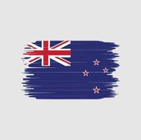 Pinselstrich der neuseeländischen Flagge. Nationalflagge vektor