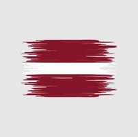 Pinselstrich mit lettischer Flagge. Nationalflagge vektor
