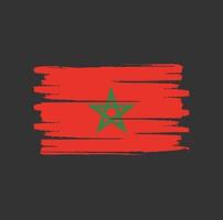 Pinselstriche der marokkanischen Flagge vektor
