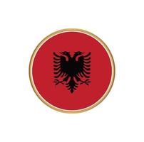 Albanien-Flagge mit goldenem Rahmen vektor