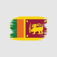 sri lanka flagga penseldrag. National flagga vektor