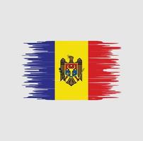 moldaviens flagga penseldrag. National flagga vektor