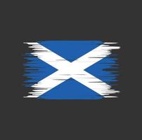 Pinselstrich der schottischen Flagge. Nationalflagge vektor