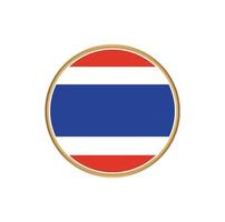 Thailand-Flagge mit goldenem Rahmen vektor