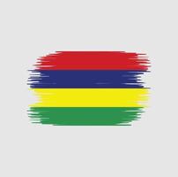 mauritius flagga penseldrag. National flagga vektor
