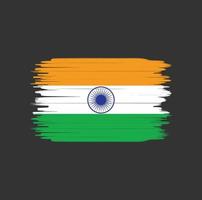 Indien flagga penseldrag. National flagga vektor