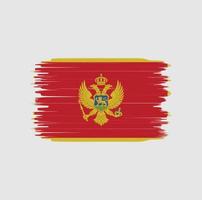 Pinselstrich der montenegro-Flagge. Nationalflagge vektor